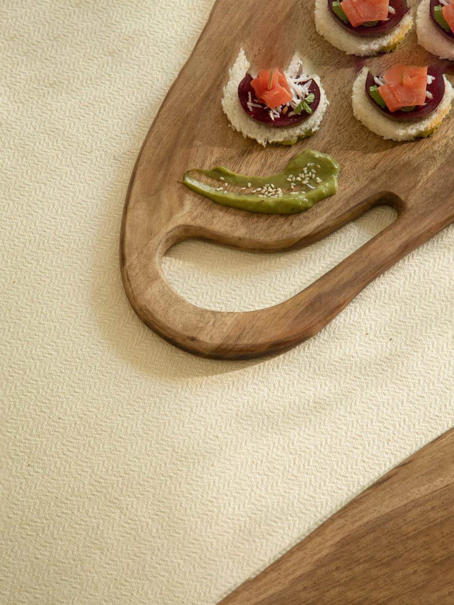 Crayton Beige & Brown Bamboo Chopping Board - Set of 1