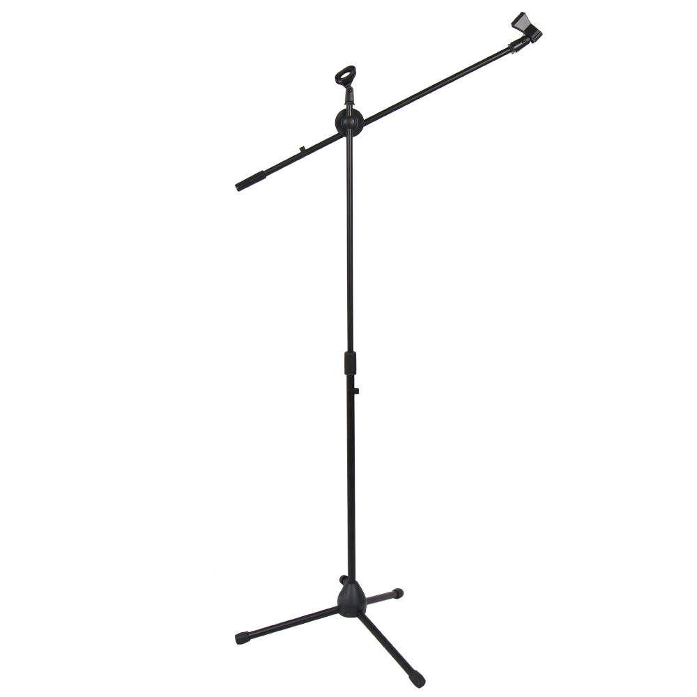 New Glarry Folding Type Tripod Microphone Boom Mic Stand Metal
