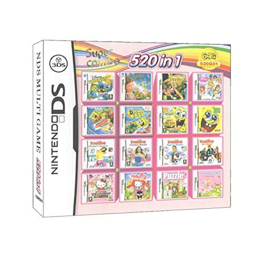 520 in 1 DS Game Cartridge Multicart US Version For Nintendo DS NDS NDSL NDSI 2DS 3DS 3DS LL / XL