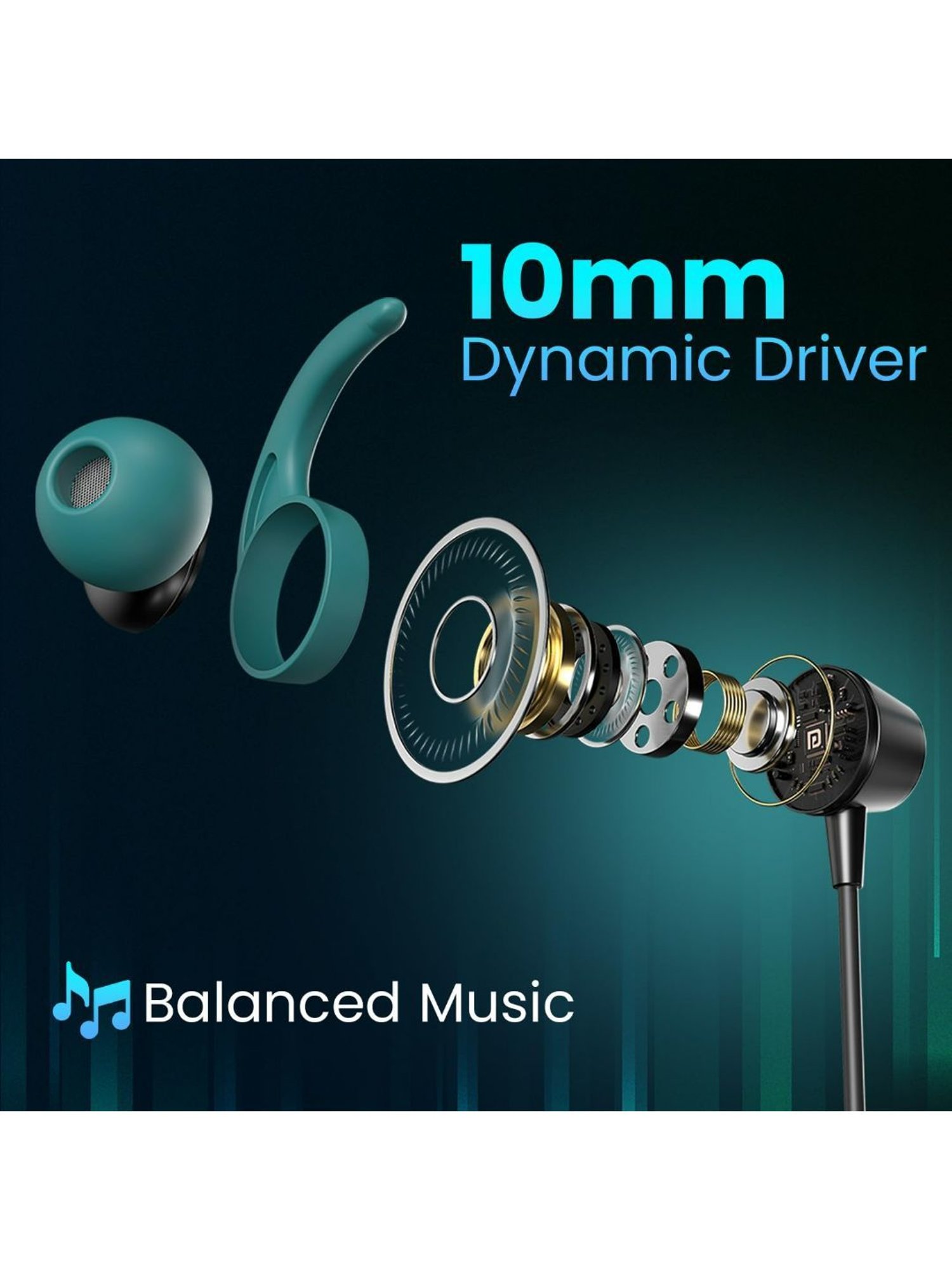 Portronics Harmonics X2 Bluetooth Neckband with Upto 40Hours Playtime, HD Mic (Black)