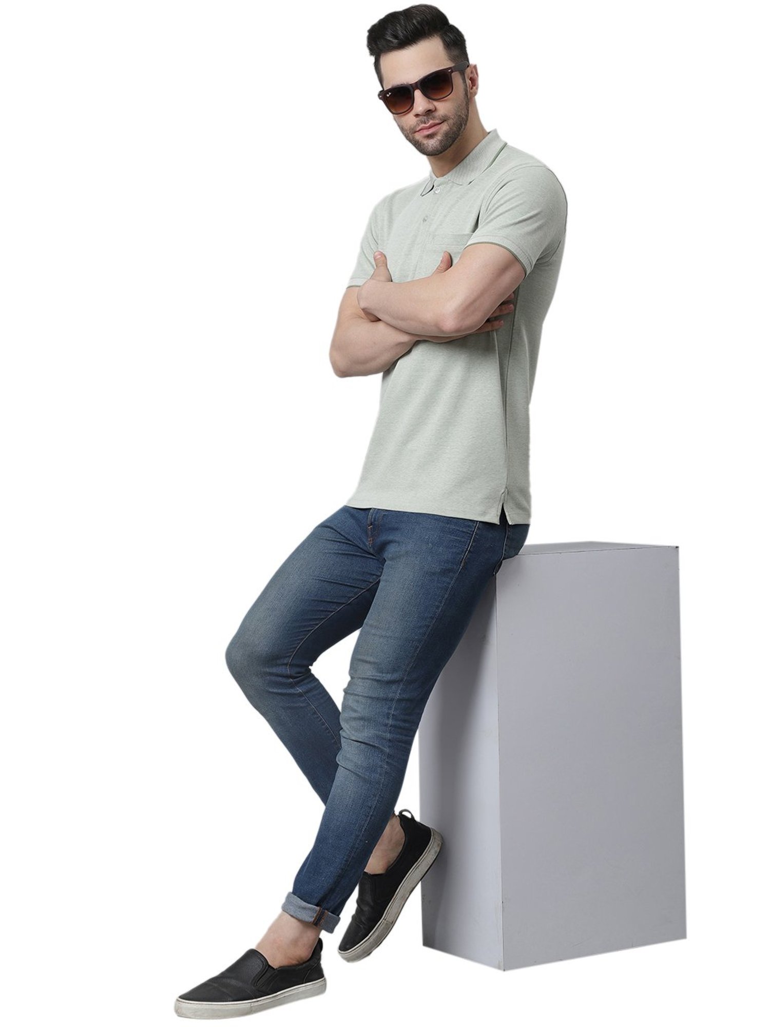 Venitian- Forbidden Clothing Light Green Regular Fit Polo T-Shirt