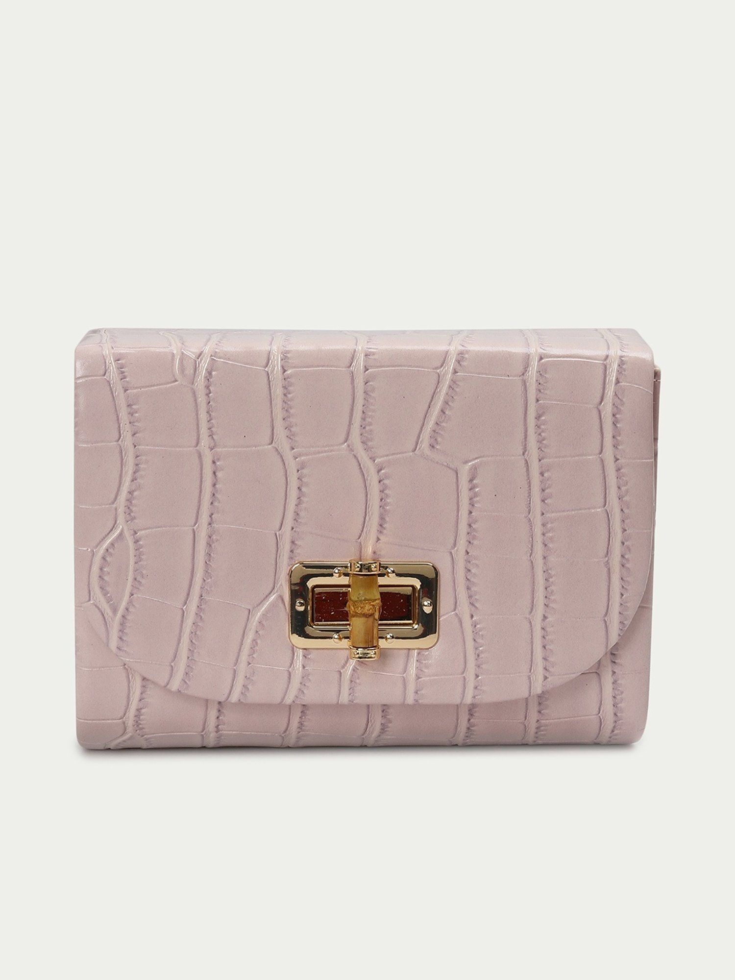 Code by Lifestyle Pink Textured Sling Handbag