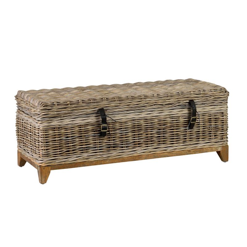 Kai Rattan Coffee Table Gray - East At Main