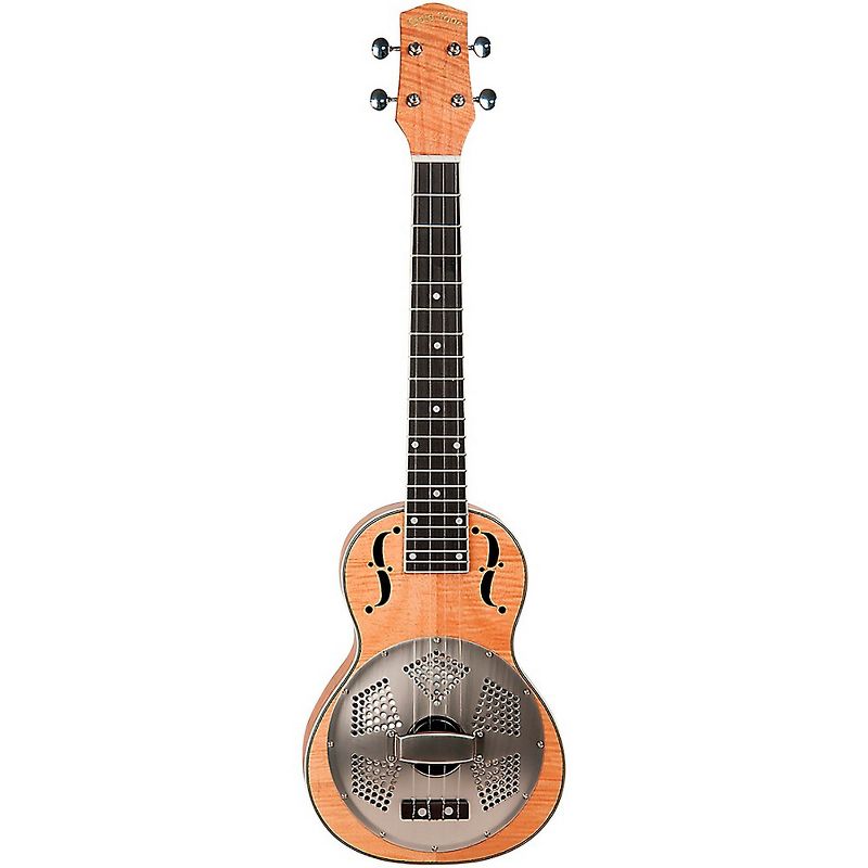 Gold Tone Tenor-Scale Curly Maple Resonator Ukulele with Gig Bag Natural