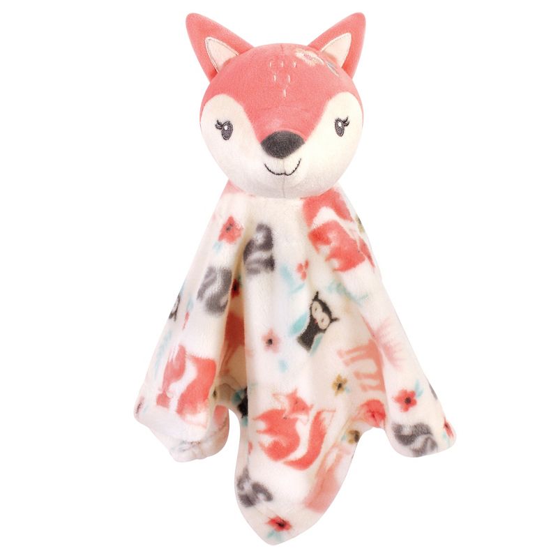 Hudson Baby Infant Girl Plush Blanket with Security Blanket, Girl Fox, One Size