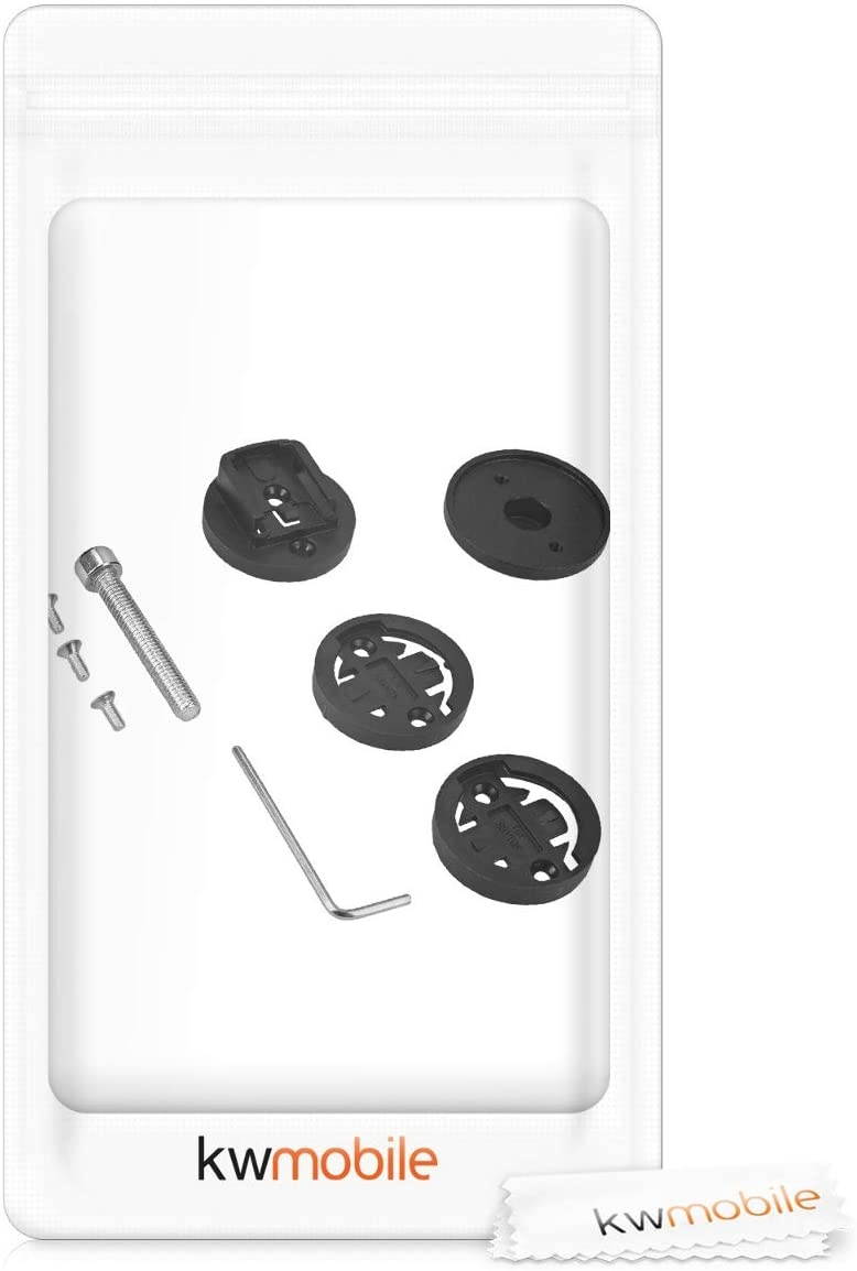 kwmobile 1x Bicycle Mount Compatible with Garmin Edge/Bryton Rider/CatEye - Set of 1 Top Cap Mounts for Bike GPS Navigation