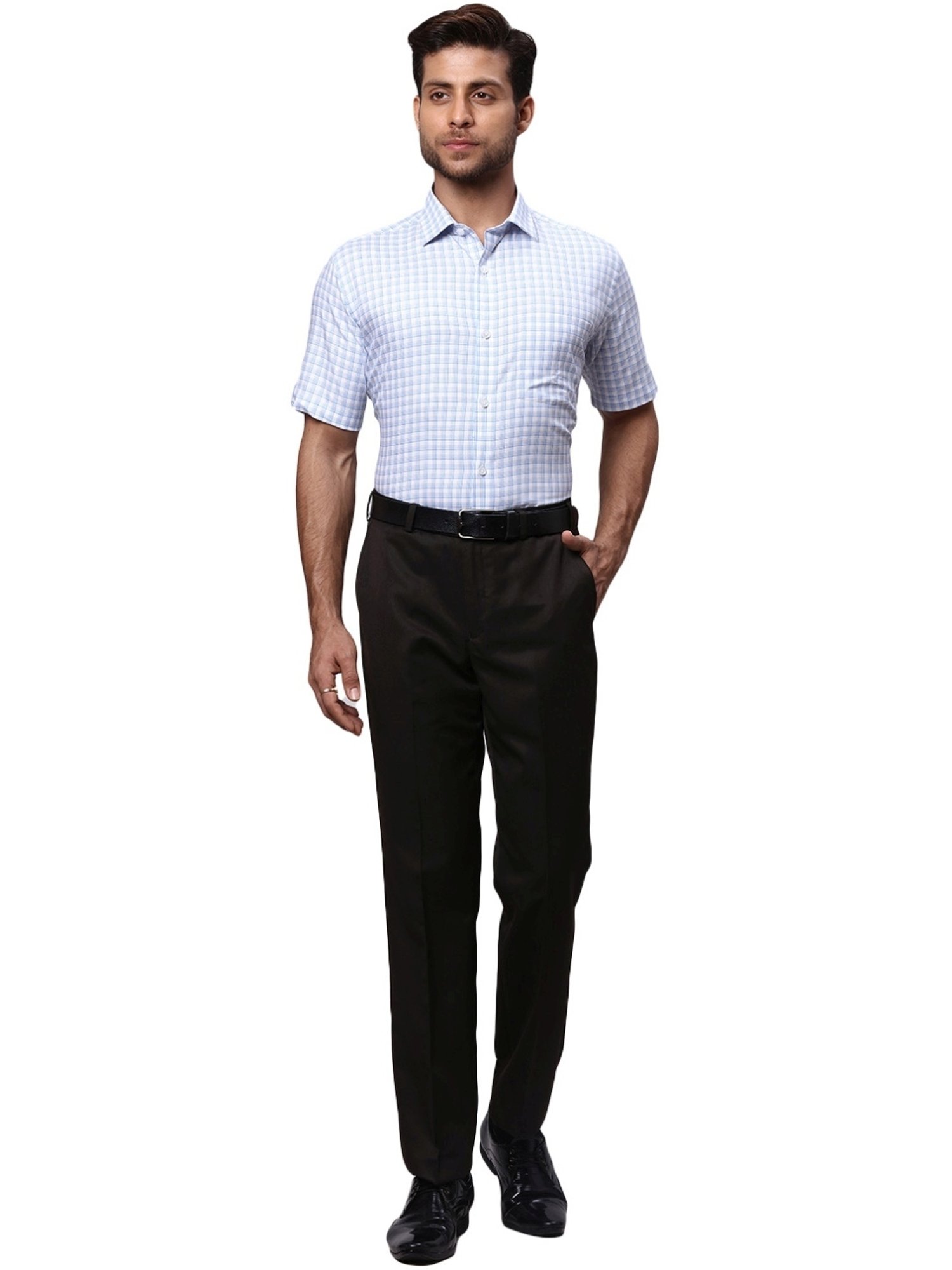 Park Avenue Medium Brown Regular Fit Trousers