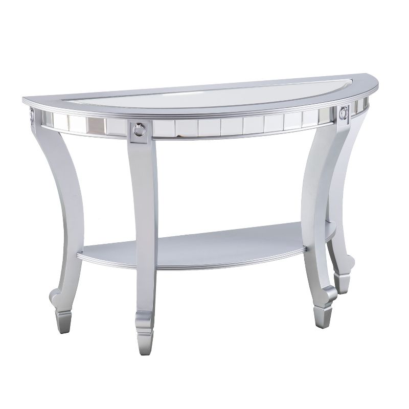 Lupina Glam Demilune Console Table Matte silver - Aiden Lane