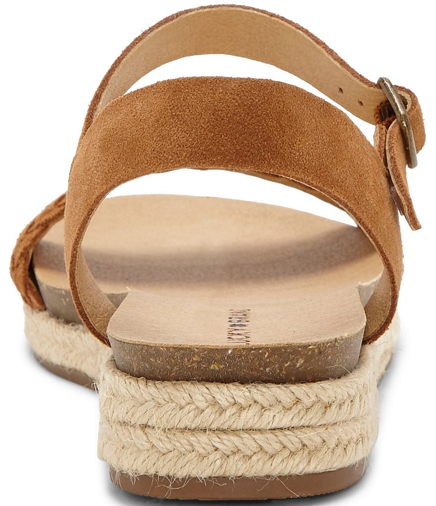 Lucky Brand Grecilyn Suede Espadrille Wedge Sandals