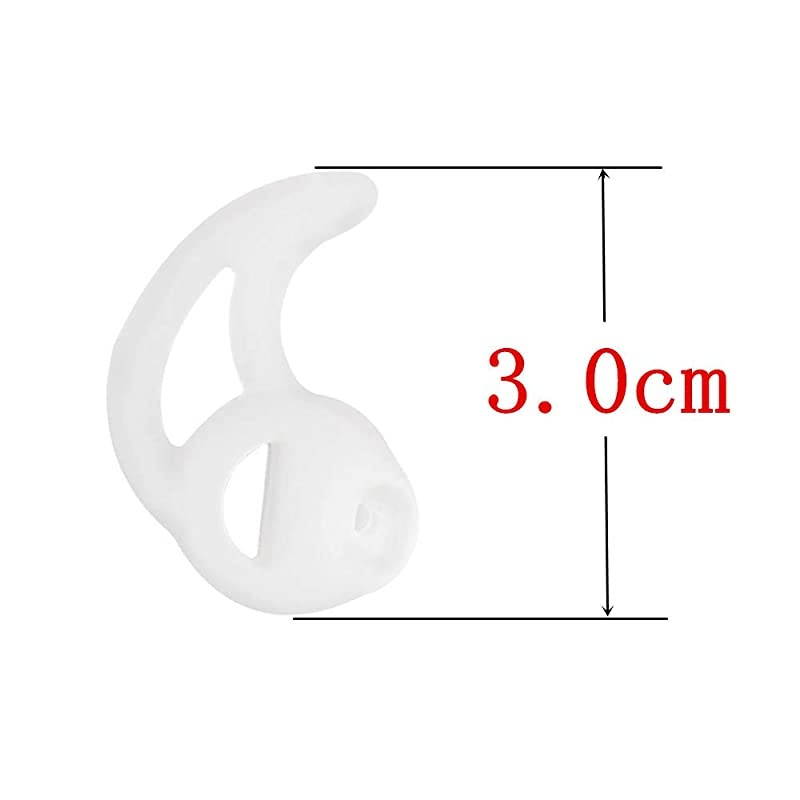 Ear Mold for Two-Way Radio Replacement Earmold Earpiece Earbud Acoustic Coil Tube Headset (Fin Shape,2 Pairs Large,3.0cm)