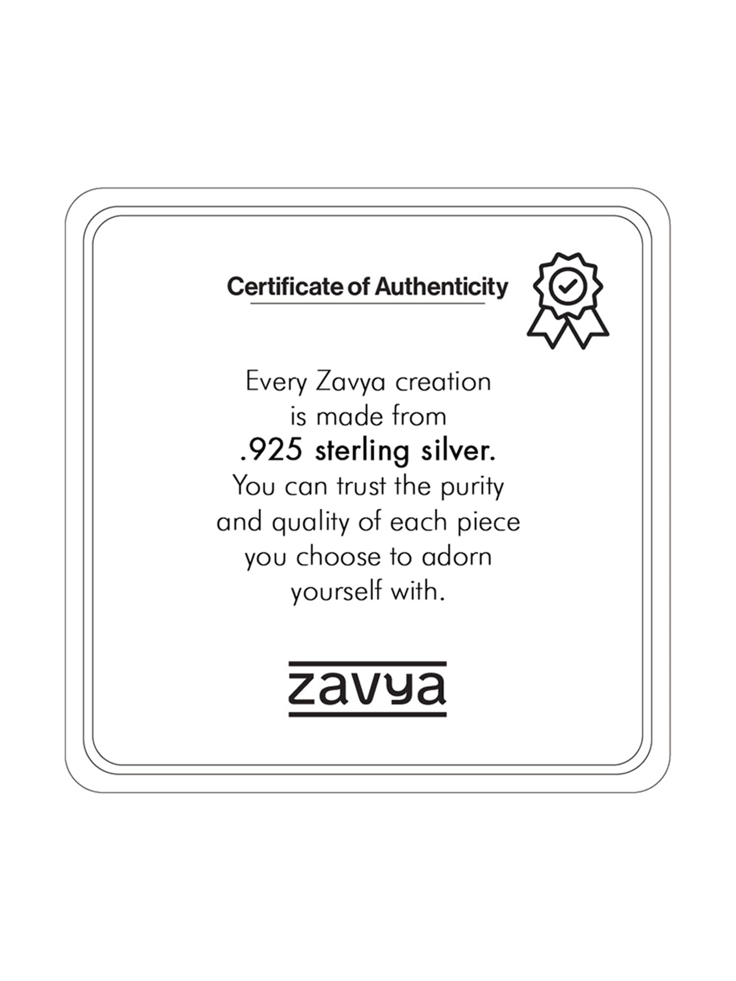 Zavya 92.5 Sterling Silver Rhodium-Plated Chain for Women