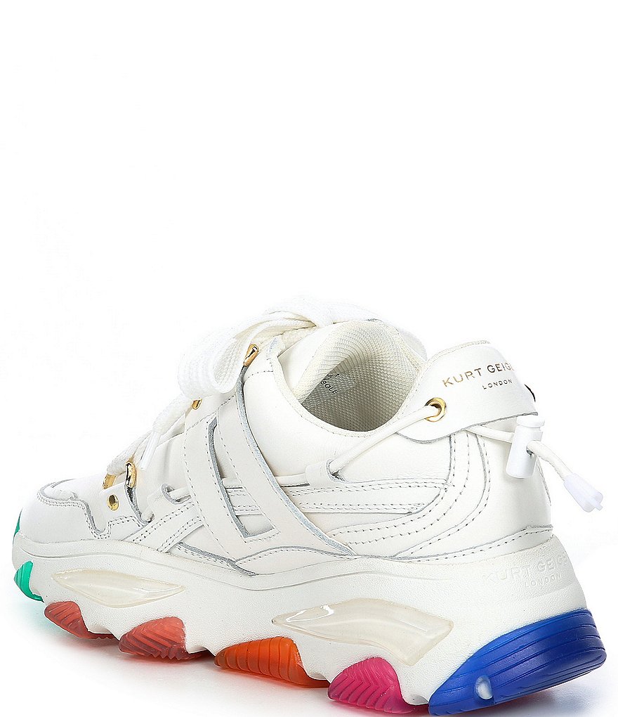 Kurt Geiger London Lettie Leather Rainbow Outsole Chunky Sneakers