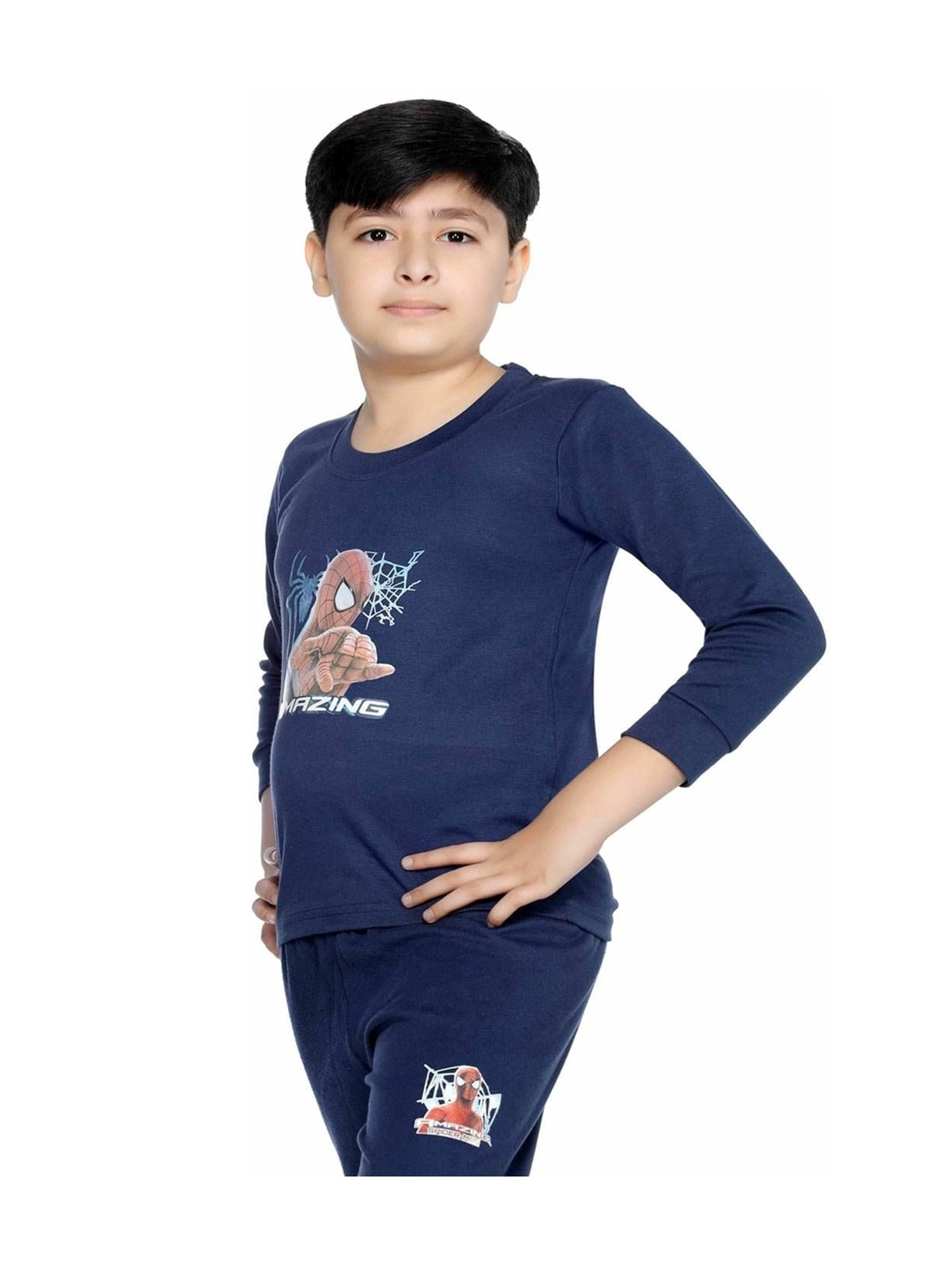 Tiny Bugs Kids Grey Cotton Thermal Set