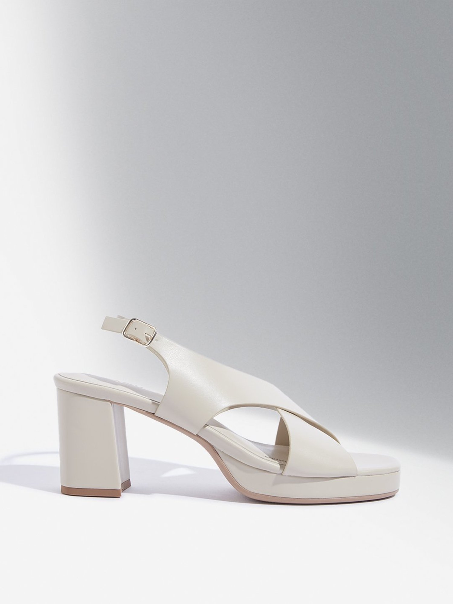 LUNA BLU by Westside Ivory Slingback Heel Sandals