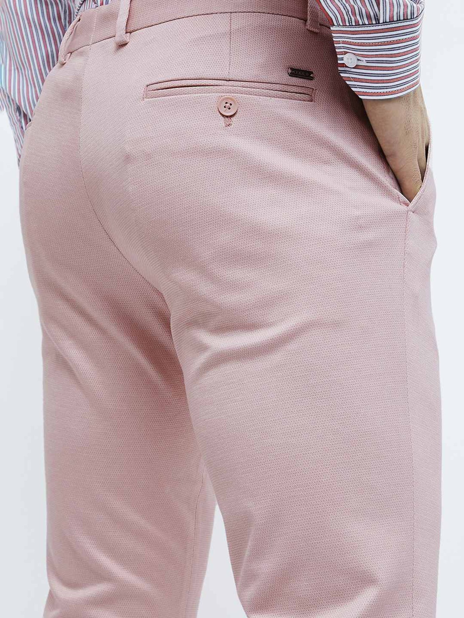 Arrow Navy Regular Fit Trousers