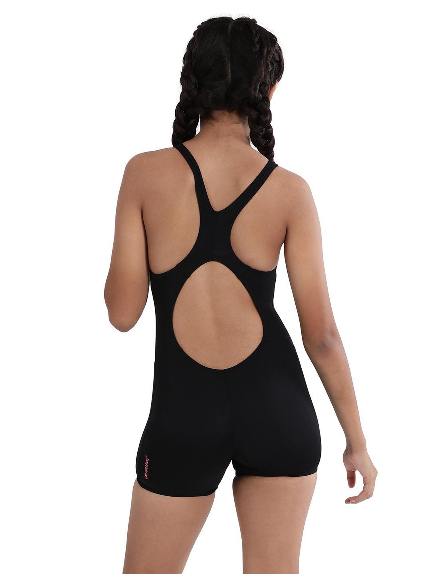 Speedo Kids Black Solid Swimsuit