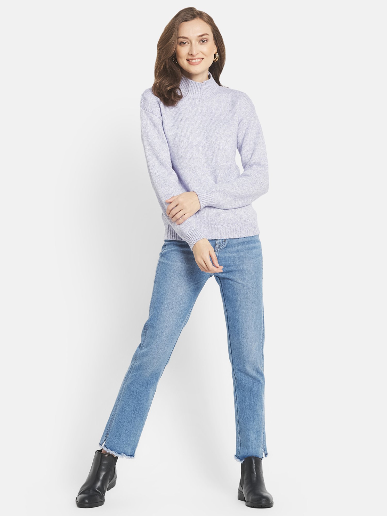 METTLE Lavender High Neck Pullover
