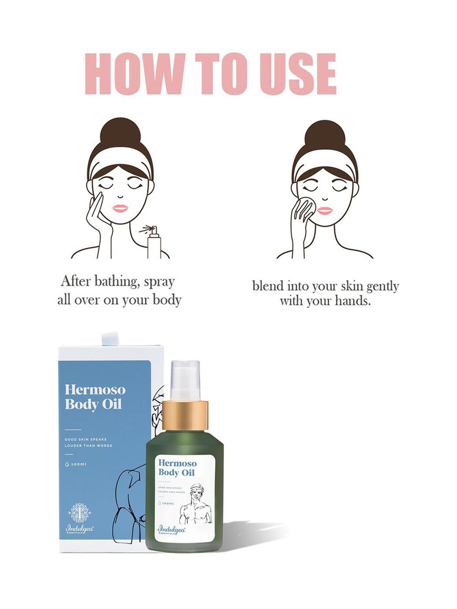 Indulgeo Essentials Hermoso Body Oil For Men - 100 ml