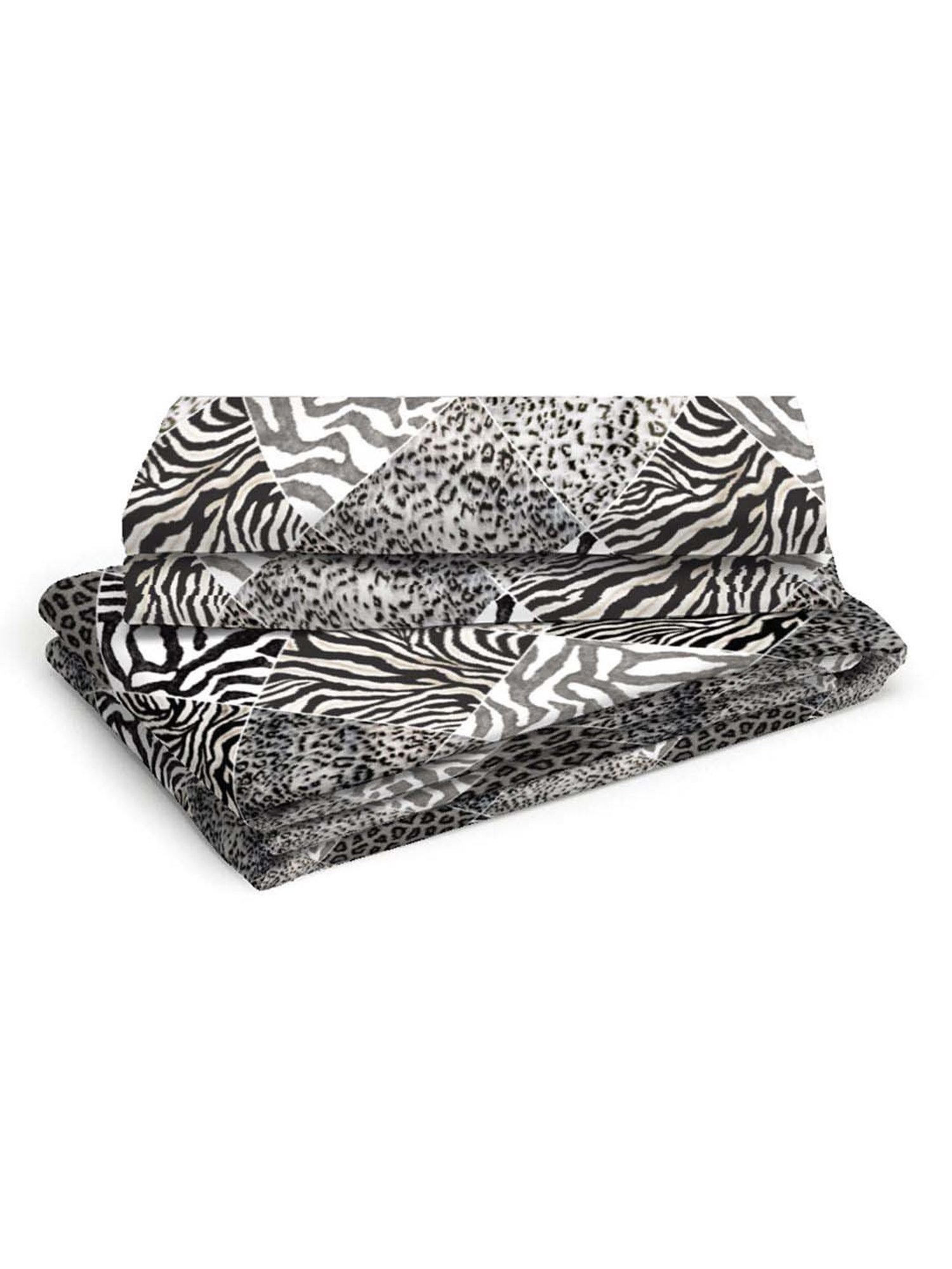 Boutique Living Untamed Grey Cotton 270 TC King Size Bed Sheet with Pillow Cover
