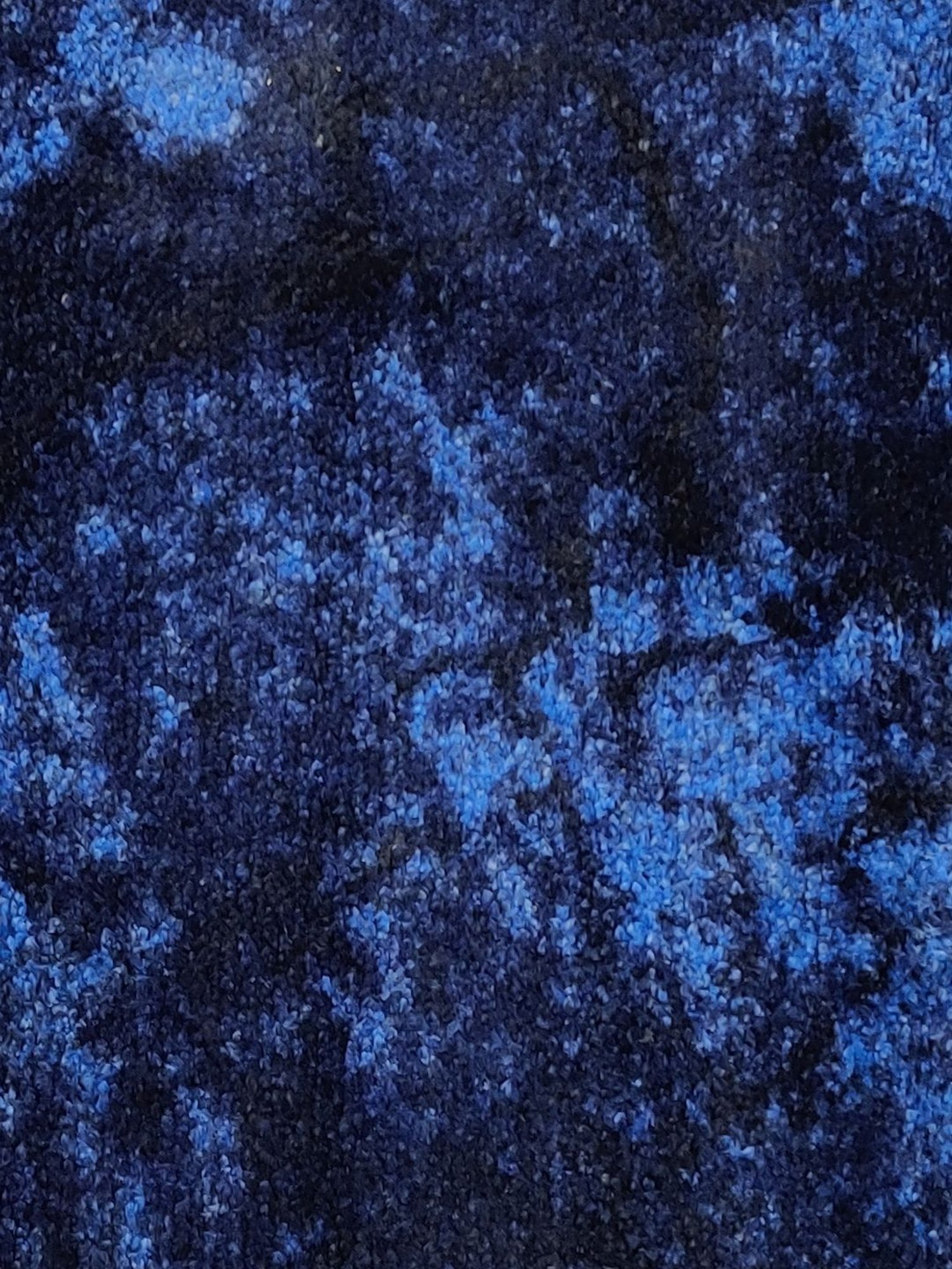 Bianca Blue & Navy Microfibre Non-Slip Rug