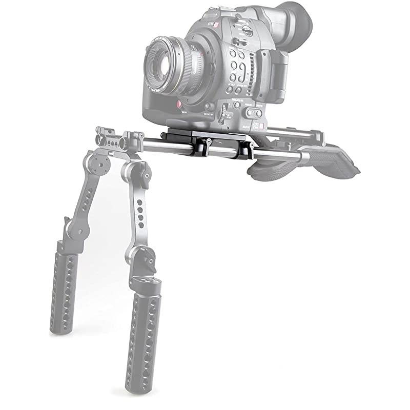 Camera Mounting Plate Tripod Mounting Plate with 15mm Rod Clamp Railblock for Rod Support/DSLR Rig Cage - 1775