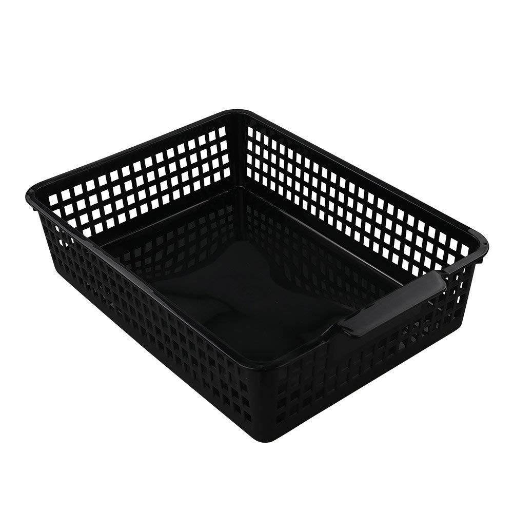 Begale Desktop Storage Basket, for Office Supplies, File, Letter and Document Organizer, 3-Pack