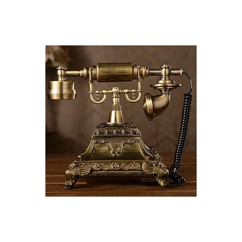 Resin imitation copper Vintage STYLE ROTARY Retro old fashioned Rotary Dial Home and office Telephone