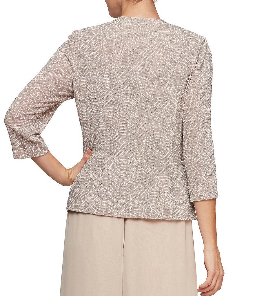 Alex Evenings Wide Leg Chiffon Pants