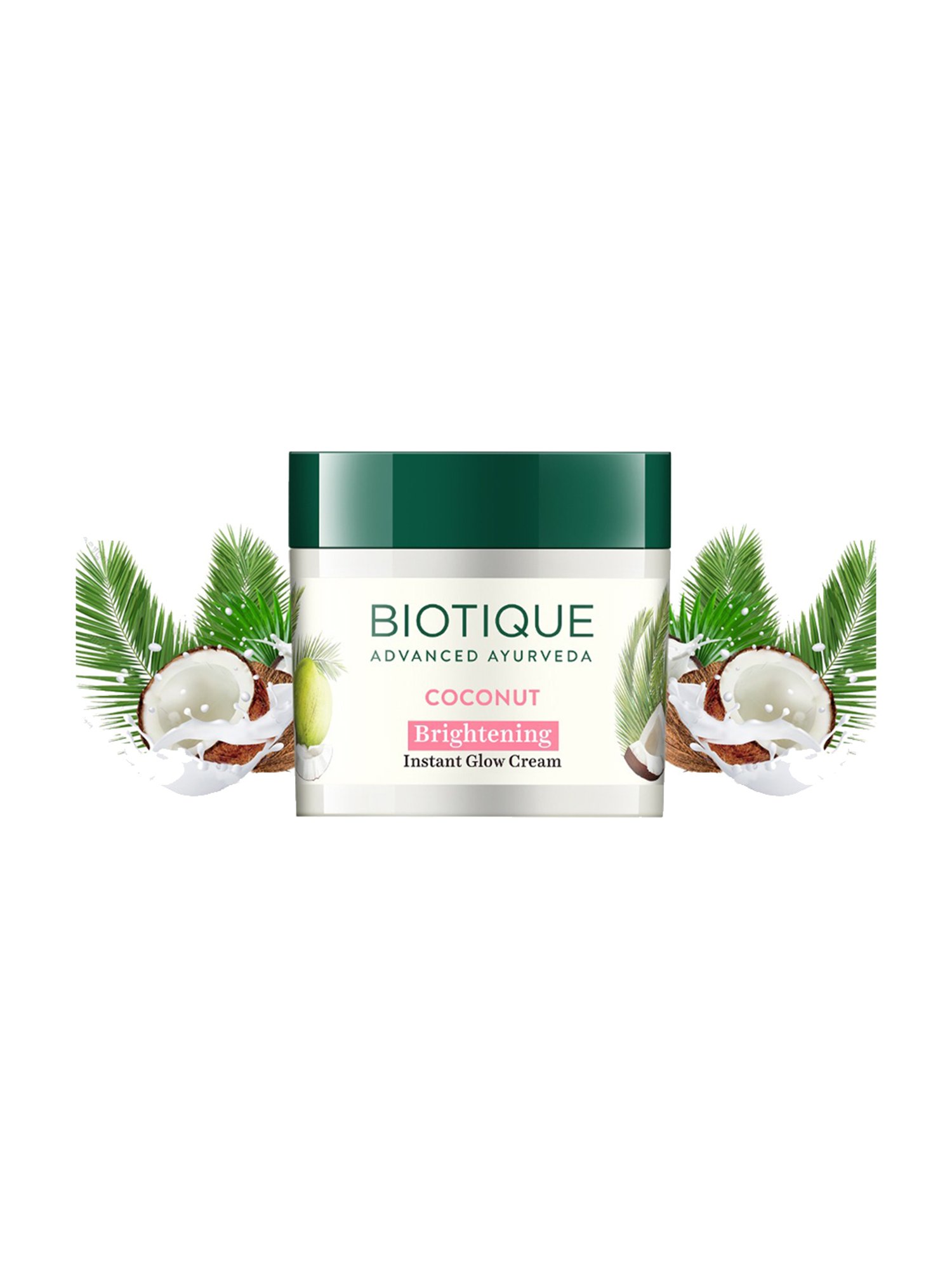 Biotique Coconut Brightening Instant Glow Cream - 50 gm