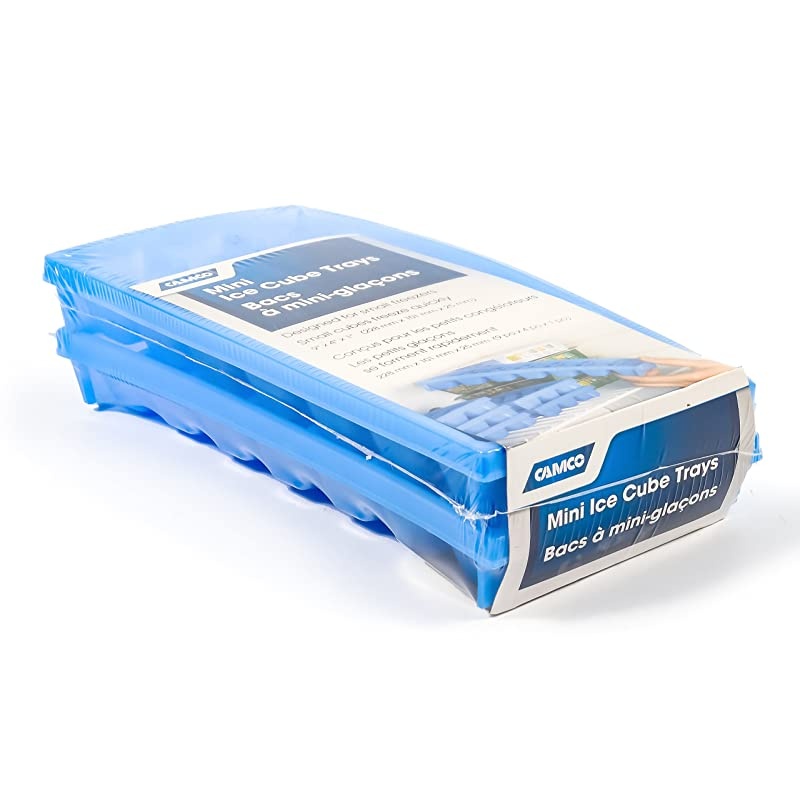 Stackable Miniature Ice Cube Tray for Mini Fridges RVMarine Dorm Small Freezers 2 Pack 44100 Blue