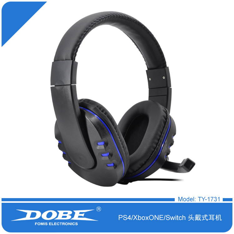 Head-mounted wired bilateral big headset PS4 switch XBOX gaming headset