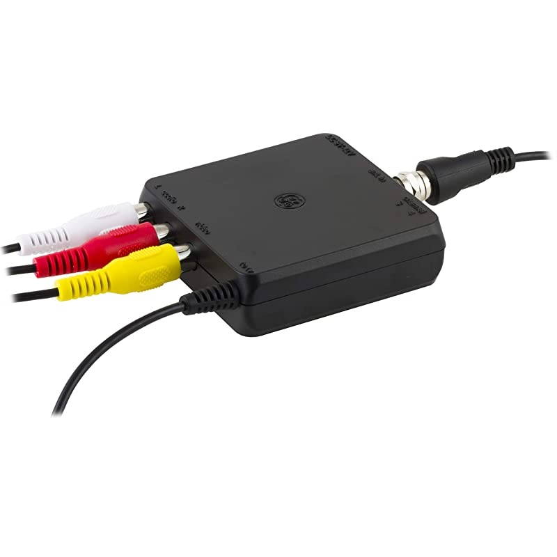 Compact RF Modulator Audio Video to Older TV Black 34138