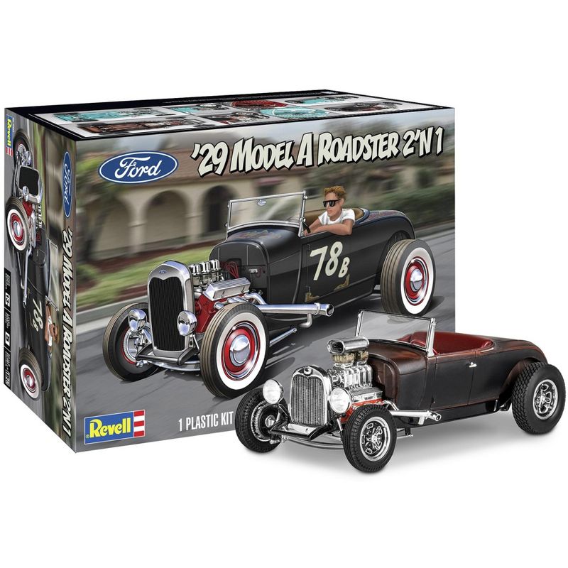 Plastic Model Kit-1929 Ford Model A Roadster 2n1