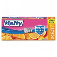Hefty Slider Bags Storage 1 gal 1.5 mil Clear 30/Box R81430