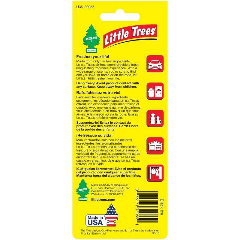 Little Trees Black Ice Air Freshener 3pk