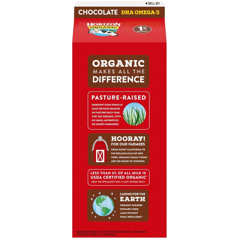 Horizon Organic 1% Chocolate Milk with DHA Omega-3 - 0.5gal