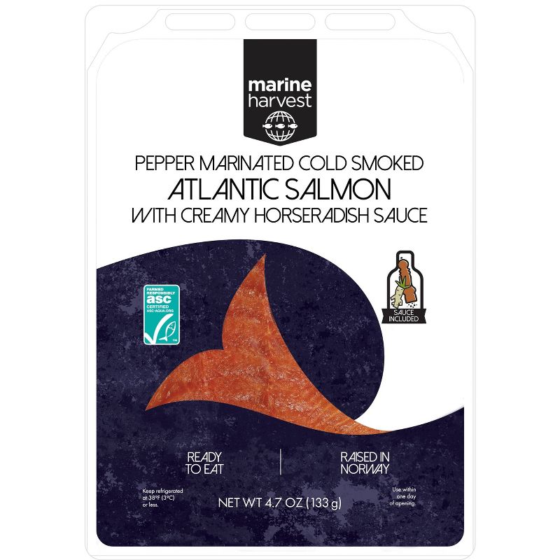 Marine Harvest Norwegian Pepper Marinated Cold Smoked Salmon - 4.7oz