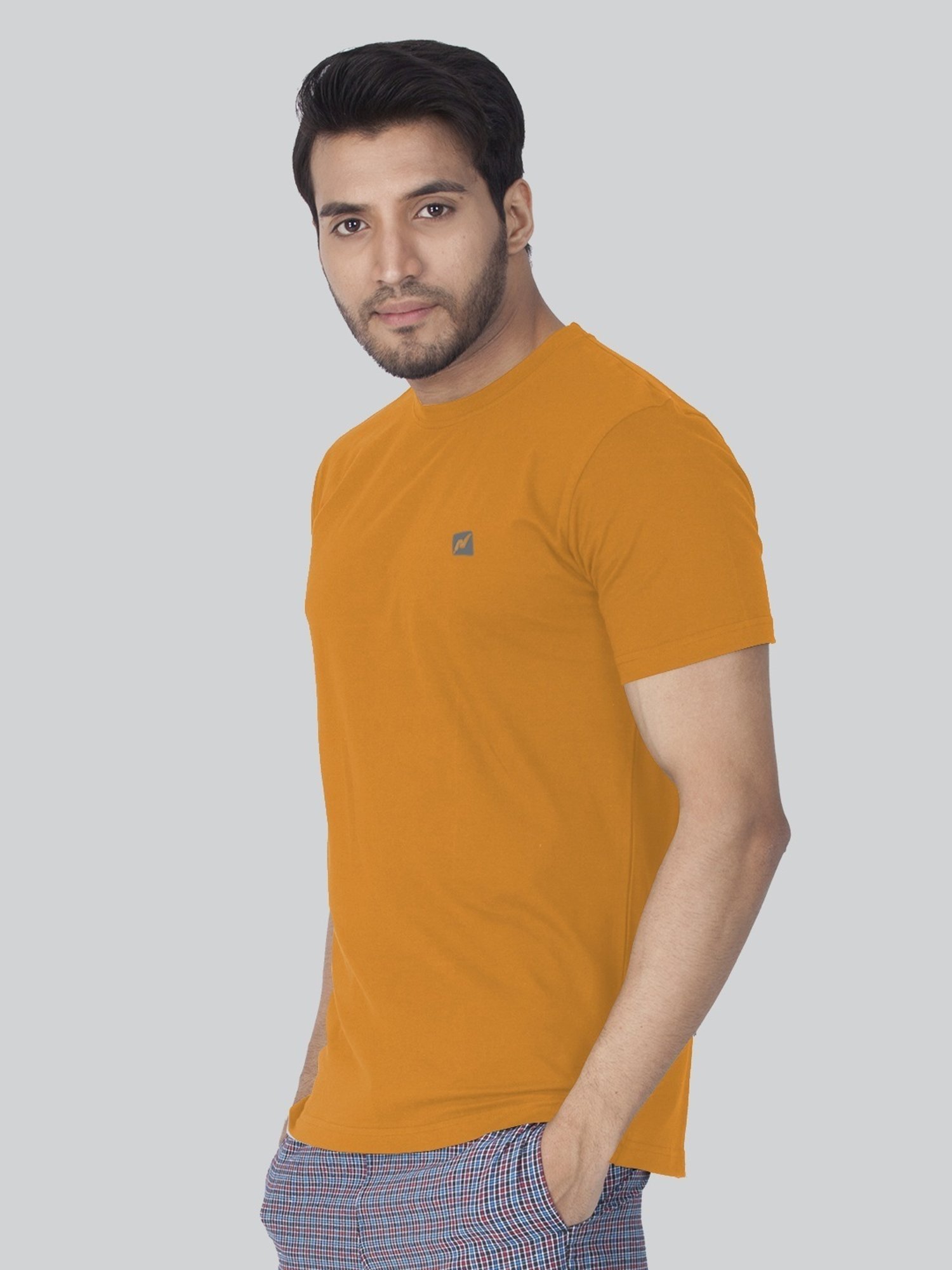 Lux Nitro Orange & Yellow Regular Fit T-Shirt Pack of - 2