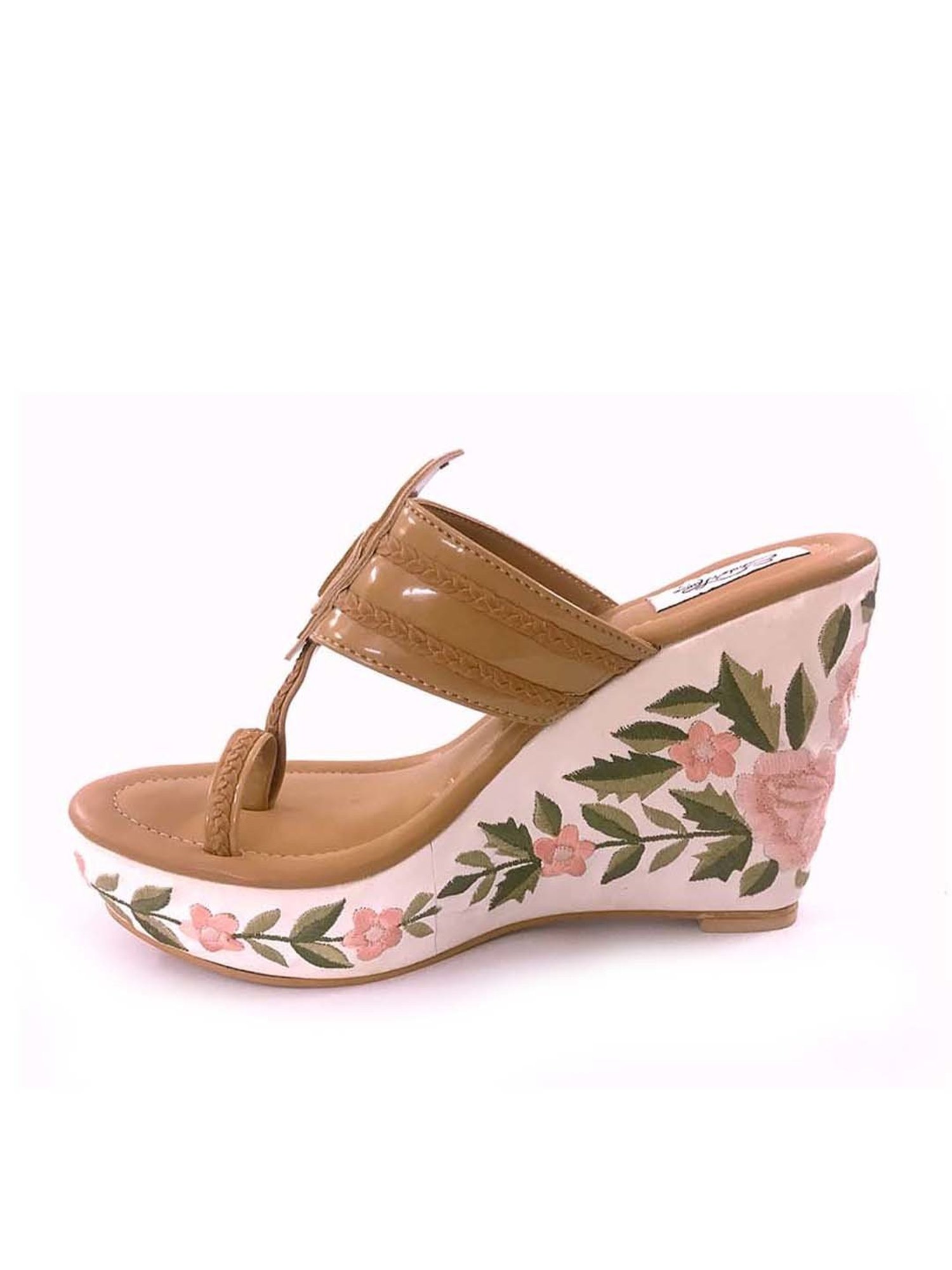 Sole House Women's Tan Toe Ring Wedges
