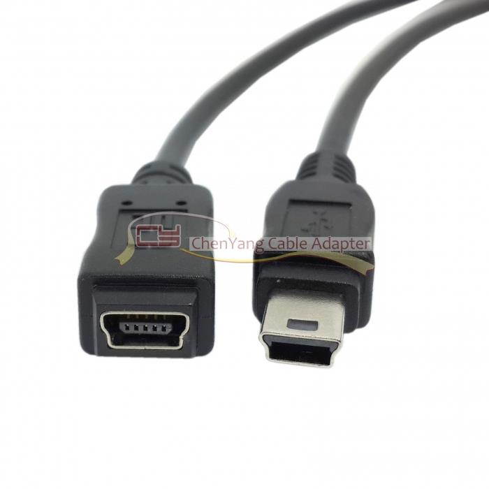2pcs USB 2.0 Hi speed Mini USB 5Pin Male to Female extension adapter cable 1.5m