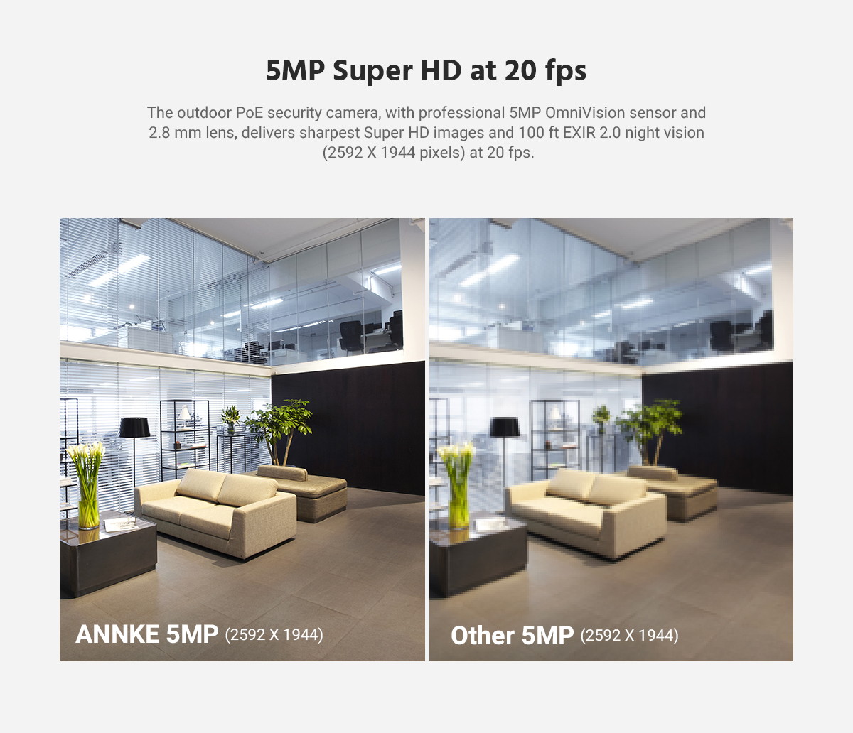 ANNKE 5MP PoE IP Security Camera System with ONVIF Bullet Cameras 6MP NVR 100 ft Color Night Vision Mic Remote Access Smart Motion Alerts IP67 Weatherproof for Outdoor Indoor CCTV Surveillance-NO HDD