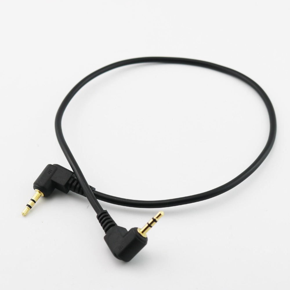 1pc 35cm 2.5mm Male Right Angle to 2.5mm Male Right Angle M/M TRS Stereo Audio Adapter Gold Plated Cable
