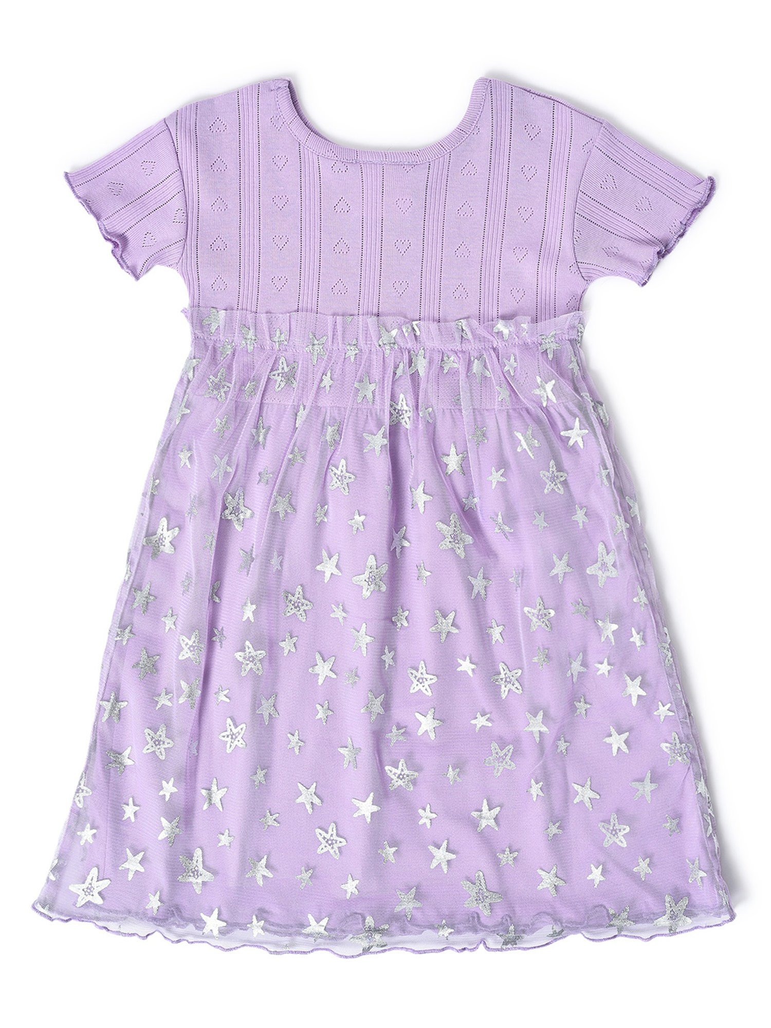 MiArcus Kids Light Purple Printed Frock