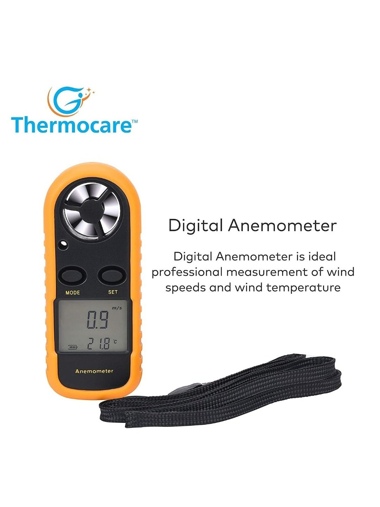 Thermocare Wind Speed Meter (Black)