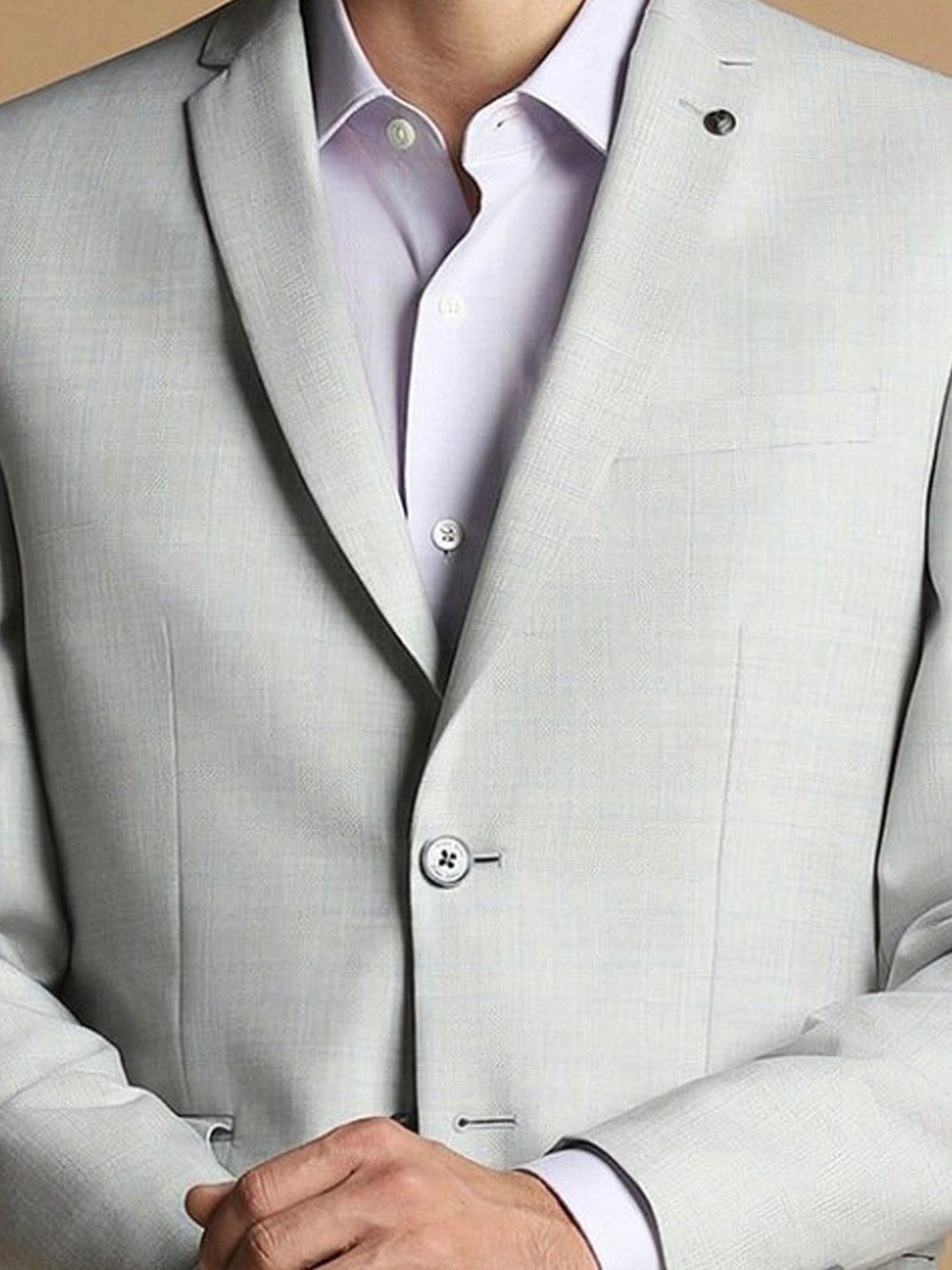 Allen Solly Grey Slim Fit Blazer