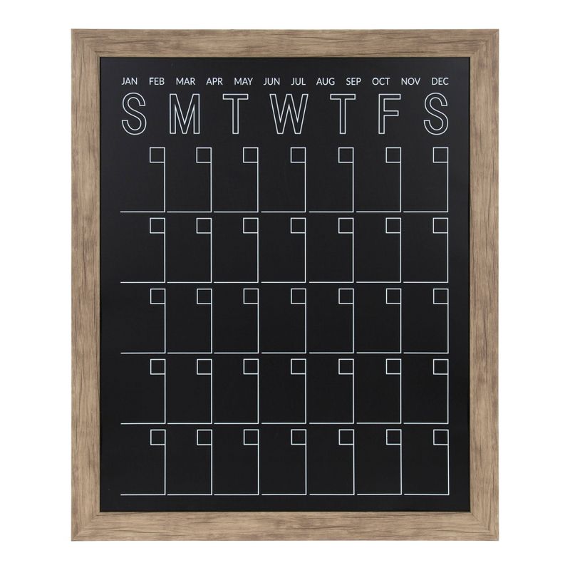 26" x 32" Sumpter Wood Framed Wall Organizer Rustic Brown - Kate and Laurel