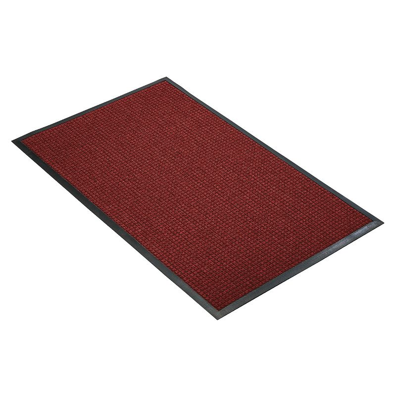 Red/Black Solid Doormat - (3'X4') - HomeTrax