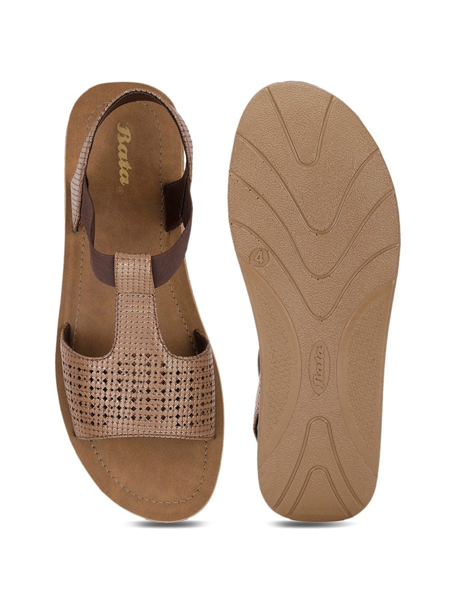 Bata Women's Brown Ankle Strap Sandals