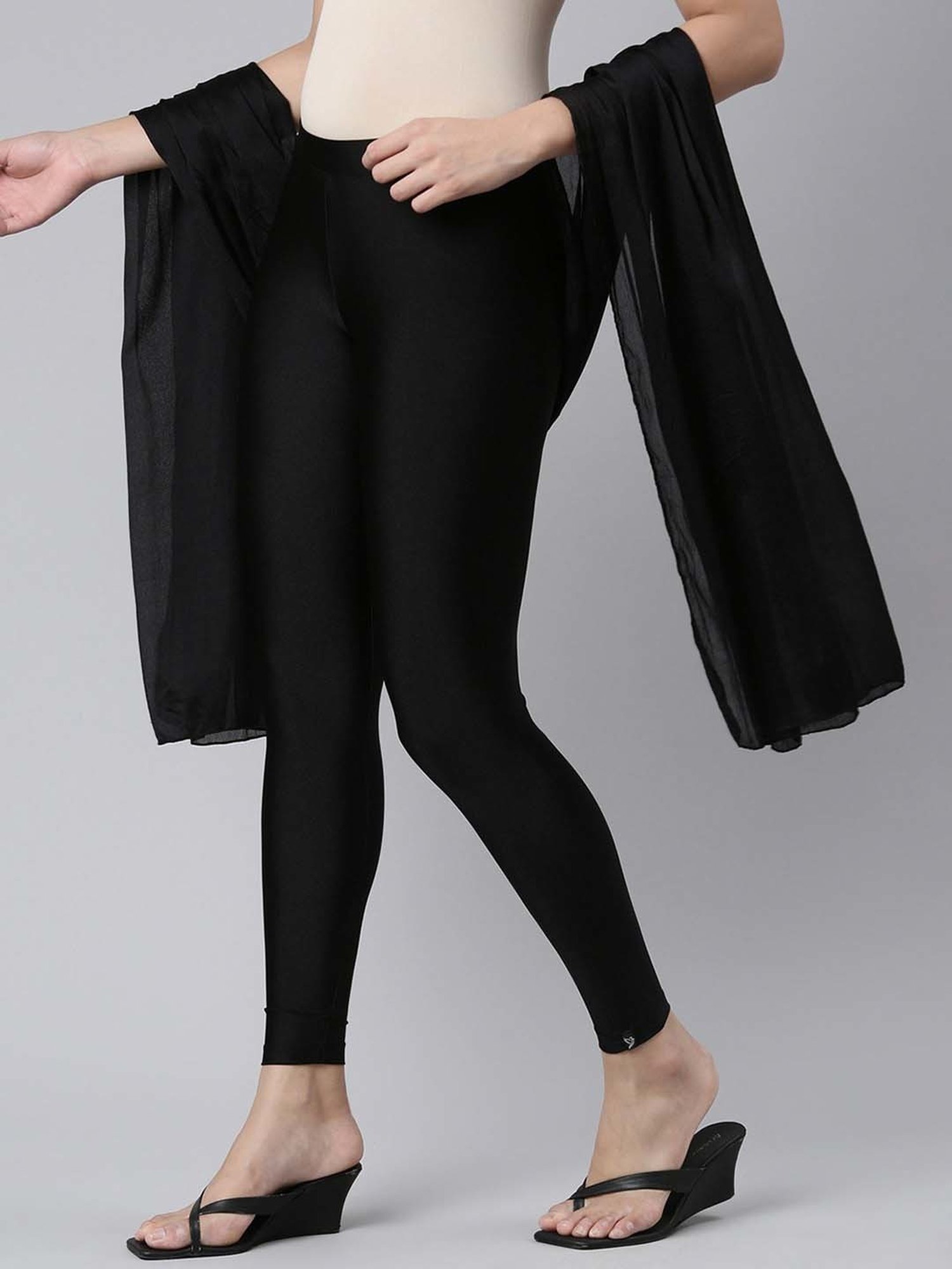 TWIN BIRDS Black & White Plain Dupatta - Pack Of 2