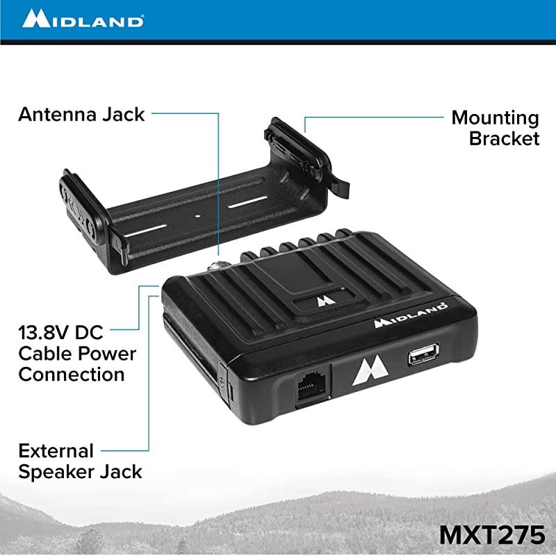MXT275 MicroMobile 15W GMRS TwoWay Radio with Integrated Control Microphone